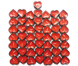 شمع طرح قلب وارمری