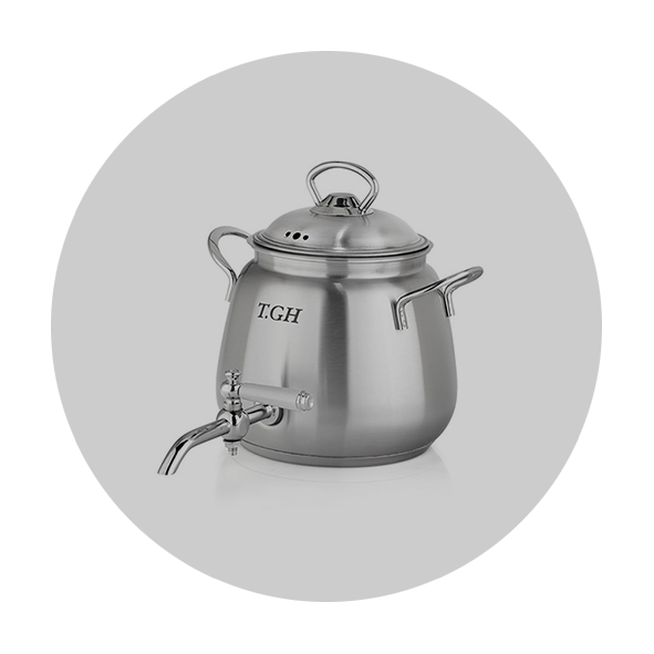 کتری روگازی تمام استیل کف چدنی