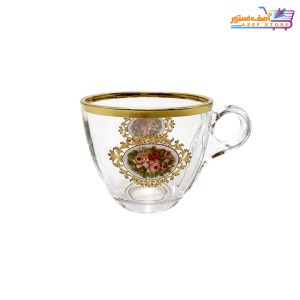 خرید و قیمت فنجان چری بلینک مکس طلایی گلدار