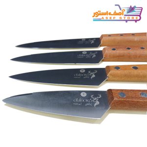 خرید وقیمت کارد آشپزخانه تیغه فولادی گوزن نشان در 4سایز