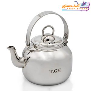 خرید و قیمت کتری استیل قیطاسی کف چدن 1/5 لیتری