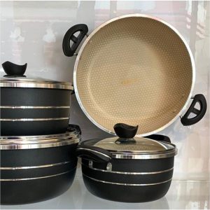 سرویس قابلمه 7 پارچه تفلون اسبیکو زنبوری