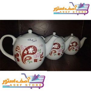 10663 10664 10665 قوری گل ترمه قرمز