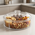 عکس شاخص محصول بیسکویت خوری گرد 4 خانه اکرولیک کد 1285