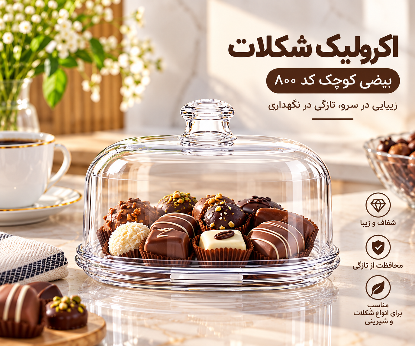 ChatGPT Image Jul 14, 2026, 06_40_29 PM (1) عکس شاخص شکلات خوری اکرولیک بیضی کوچک کد۸۰۰